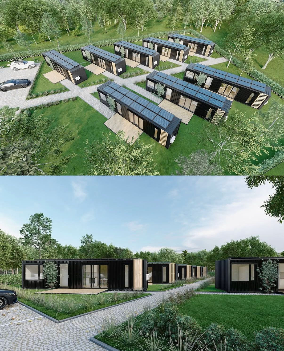 Compound aerial render